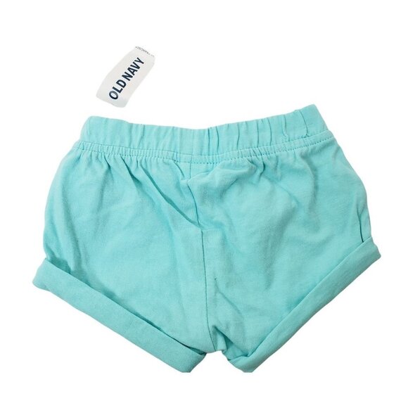 NEW Old Navy‎ Blue Aqua Pull On Shorts Infant Girl's Size 6-12 Months - Picture 2 of 7